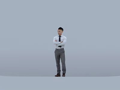 Modern man with arms 3d model