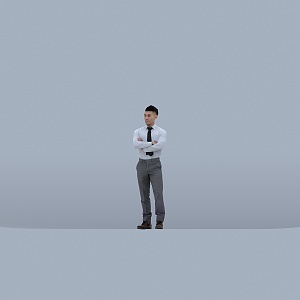 Modern man with arms 3d model