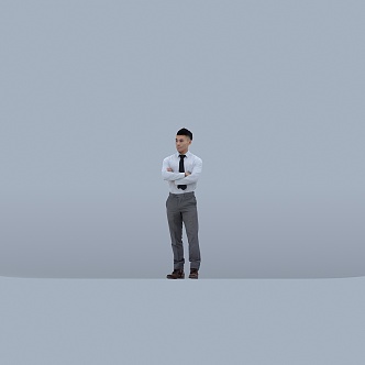 Modern man with arms 3d model