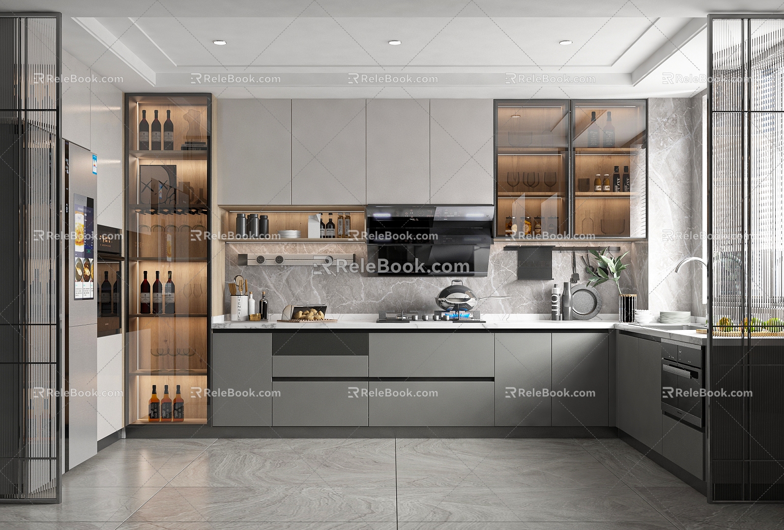 open kitchen 3d model