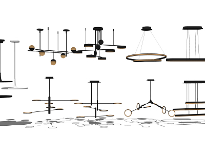 Modern chandelier combination model