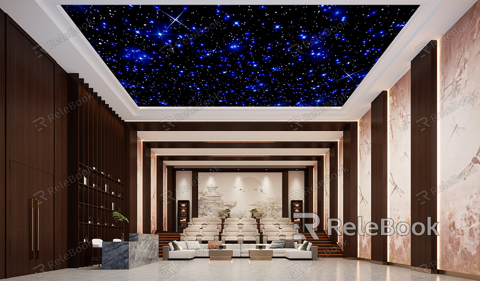 new chinese style video room home theater model