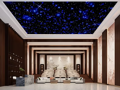 new chinese style video room home theater 3d model