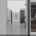 Modern Open Concept Dining And Living Room Interior With Dining Table Sofa And Large Windows