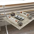 Modern Sofa Coffee Table Set With Armchair Side Tables Lamps And Rug