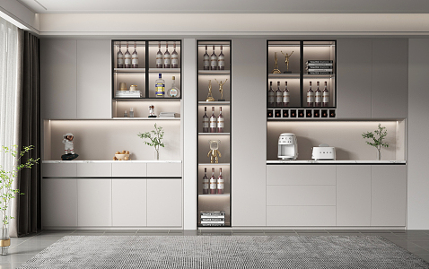 Modern Wine Cabinet 3d model