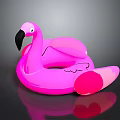 Pink Flamingo Shaped Inflatable Swimming Ring Sports Equipment for Summer Water Fun