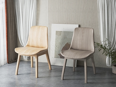 Modern dining chair dining chair combination model