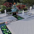 Chinese Ancient Architecture Taipan Foguang Temple Palace Pool Square Eaves Toggle Zen Architecture 3d model