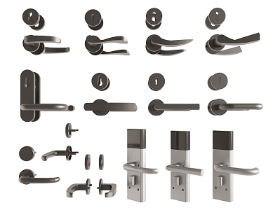 Door Lock Split Lock Door Handle Door Handle Lock Hardware 3d model