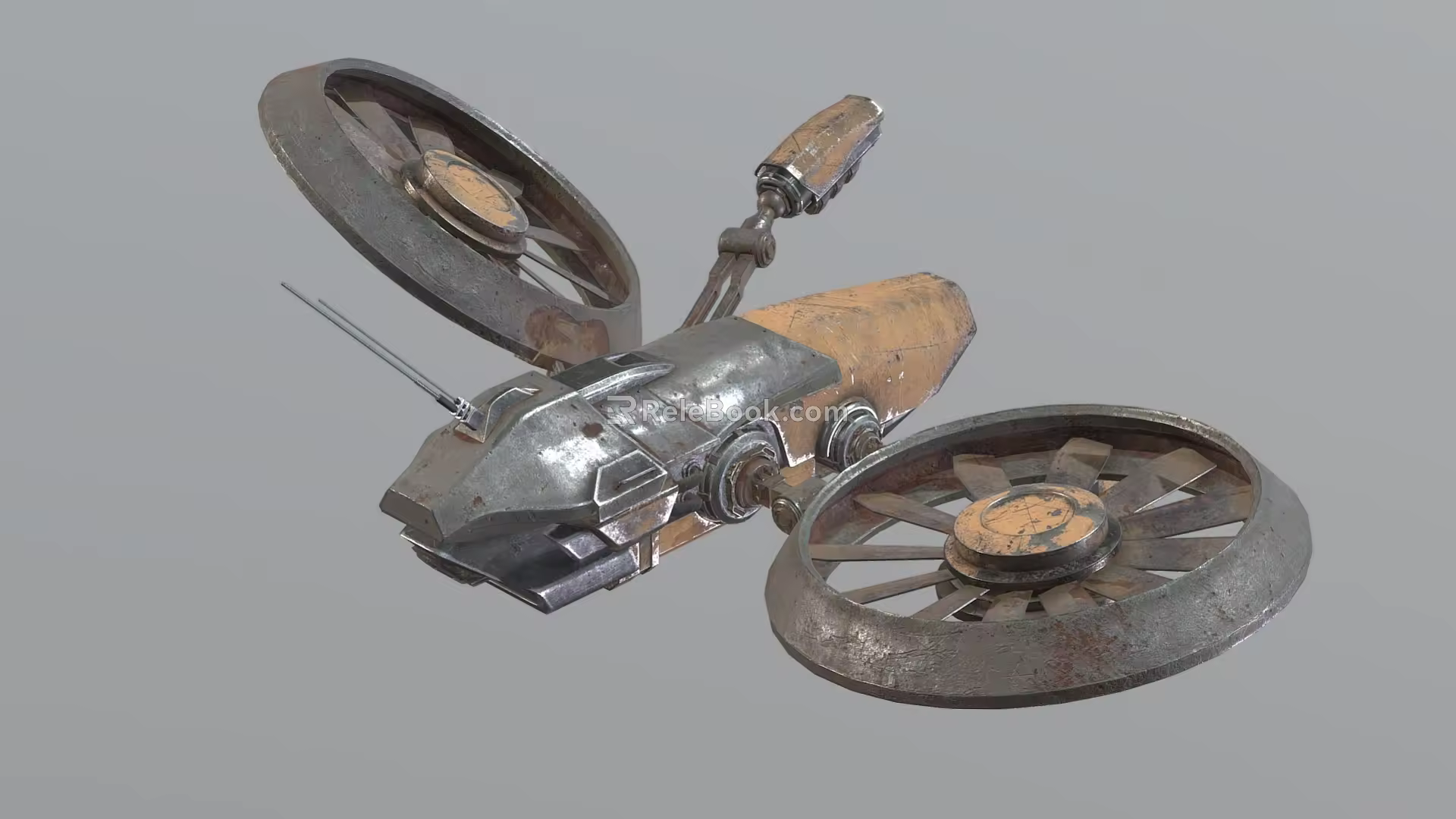 Attack UAV Armed UAV Unmanned Aerial Vehicle Military UAV Future High-tech Low Face Number Low Model Simple Model Game Film and Television Level 3d model