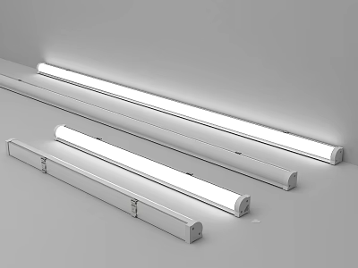 modern fluorescent lamp 3d model