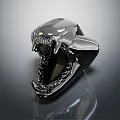 Elegant Decorative Metallic Panther Head Ornament Decoration Set With Shiny Finish