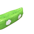 Green Inflatable Pool Floats With White Cloud Patterns For Summer Relaxation 3d model