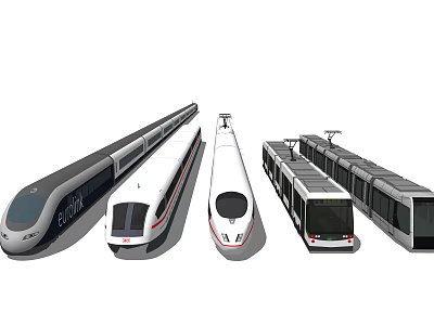 modern high-speed train 3d model