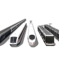 modern high-speed train 3d model