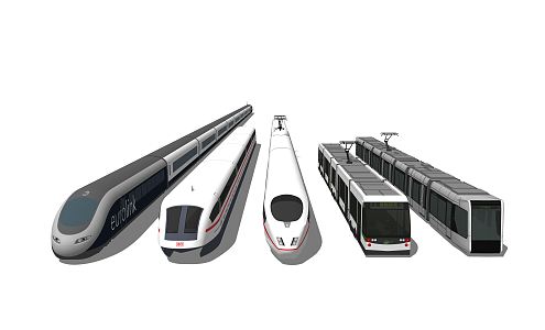 modern high-speed train 3d model