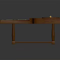 Wooden Roulette Gaming Table With Green Felt Surface And Number Markers