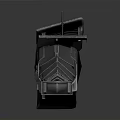 Space and Aerospace Futuristic 3D Model of Sleek Technological Spacecraft Component