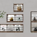 Wooden Wall Mounted Shelves with Multiple Layers for Decorative Magazine Storage and Home Organization