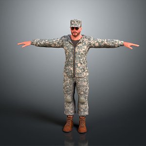 Soldier Mercenary Male Soldier Male Detective Male Detective 3d model