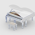 Cartoon Piano Piano Grand Piano Tripod Musical Instruments Cartoon Musical Instruments 3d model