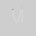 Modern Curved White Chandelier Featuring Elegant Hanging Lines And Structure