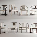 Armchairs with Modern Wooden Frames Various Backrest Styles and Sleek Upholstered Seats