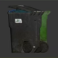 Color Coded Trash Bins For Waste Sorting With Different Color Lids 3d model