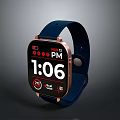 Electronic Smartwatch Featuring Blue Strap Fitness Tracking Time Display And Calorie Monitoring