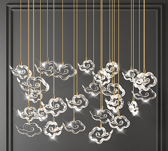 Light Luxury Crystal Chandelier Crystal Lamp 3d model