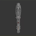 Futuristic Water Vessel with Intricate Mechanical Structure Metallic Exterior and Advanced Engine Components