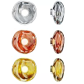 Modern Unique Amber Glass Wall Sconces With Oval And Round Shapes For Interior Decor