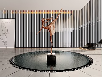 Modern Sculpture Figure Abstract Sculpture 3d model