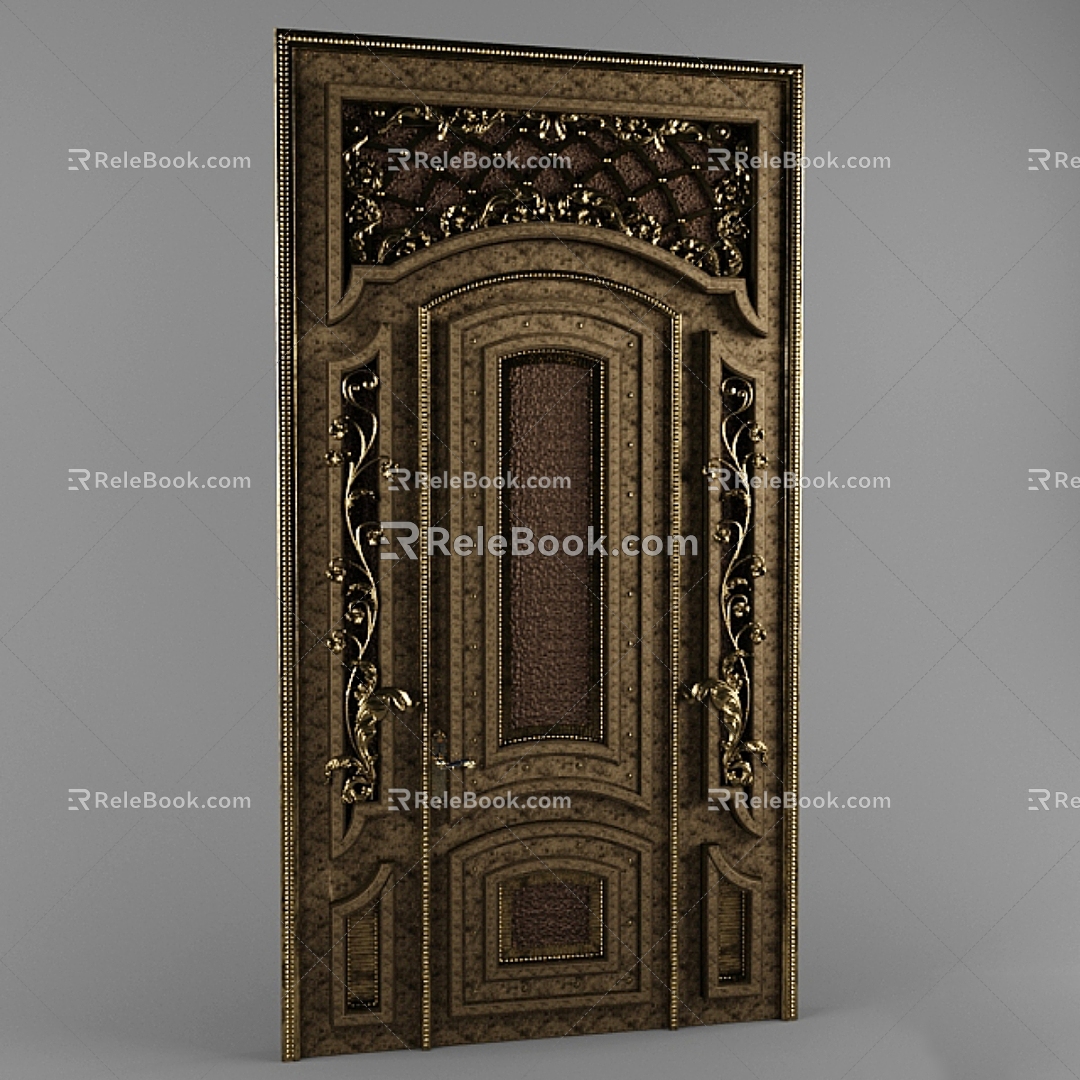 European classical door security door entry door 3d model