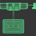 Modern Faucet with Technical Drawings Handheld Shower and Dimension Labels