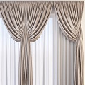 Modern fabric curtains 3d model