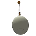 Modern Pendant Light With White Spherical Shade And Wooden Transparent Bead Details