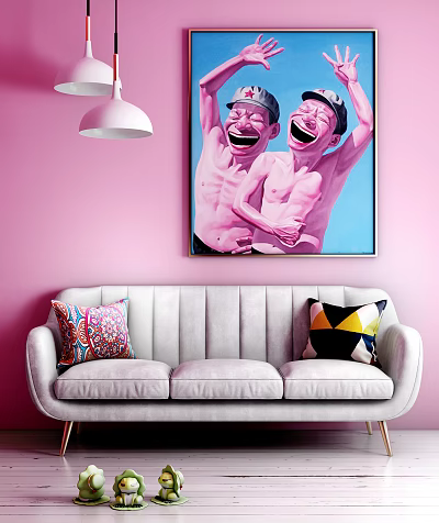 Modern Three-Seat Sofa 3d model