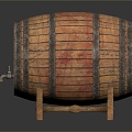 Wooden Barrel Beer Barrel Wine Barrel Water Barrel 3d model