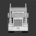 White Heavy Duty Truck With Chrome Accents And Modern Cab Design