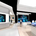 science and technology booth su model 3d model