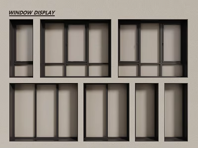 modern windows aluminum alloy windows casement windows floor-to-ceiling windows 3d model