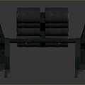 Metal Frame Dumbbell Rack With Multiple Weights For Home Gym Fitness