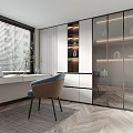 Modern study 3d model