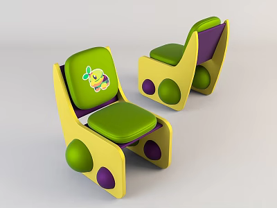 Modern Children's Chair Home Chair 3d model
