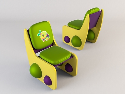 Modern Children's Chair Home Chair 3d model