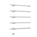 Golden Metal Towel Bars With Decorative Ball Ends For Home Bathroom Use