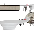 Bar counter Bar counter Front desk Special-shaped bar table Chair Fruit faucet table chair 3d model
