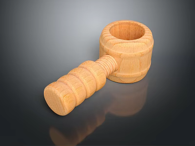 Handcrafted Wooden Smoking Pipe With Smooth Texture And Classic Design Details 3d model